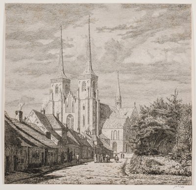 Roskilde Domkirke, set fra Sydvest af Jørgen Roed