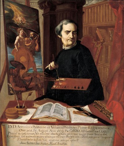Portræt af Acisclo Antonio Palomino de Castro y Velasco af Juan Bautista Simo