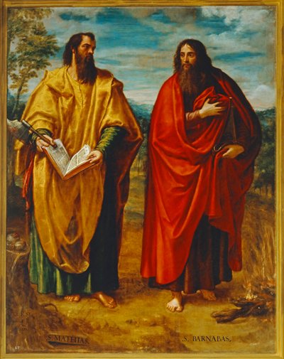 Evangelisten Matthæus og Barnabas (maleri) af Juan Fernandez de Navarrete