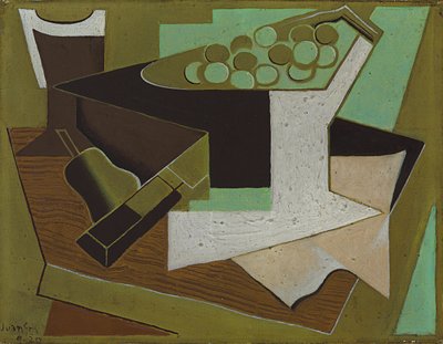Klase Vindruer og en Pære; Klase vindruer og pære, 1920 af Juan Gris
