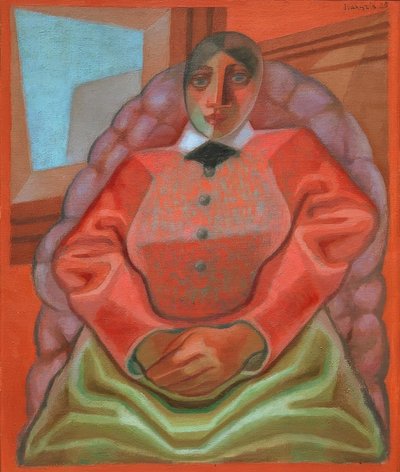 Kvinde i lænestol af Juan Gris