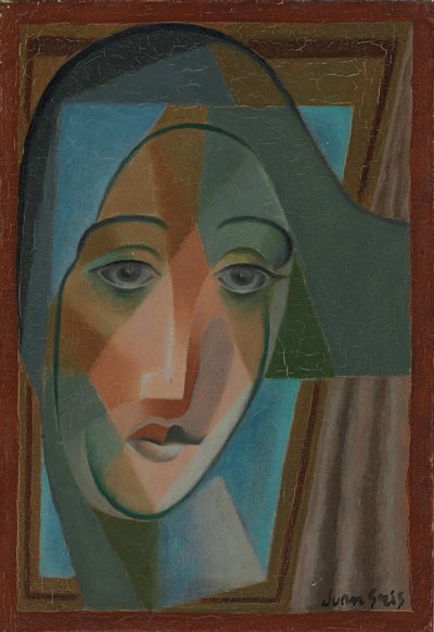 Leder af en Harlekin; Tete d"Arlequin, 1924 af Juan Gris