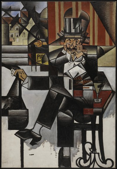 Mand i en café, 1912. af Juan Gris