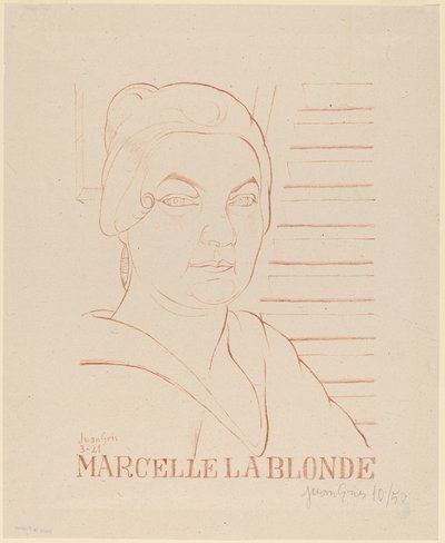 Marcelle den blonde af Juan Gris
