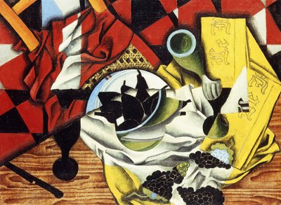 Pærer og Druer paa et Bord; Pærer og druer på et bord, 1913 af Juan Gris