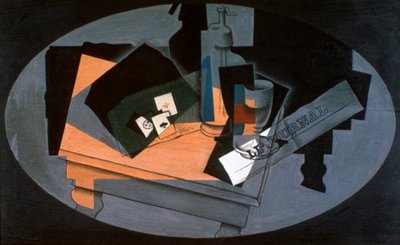 Spillekort og sifon, 1916. af Juan Gris