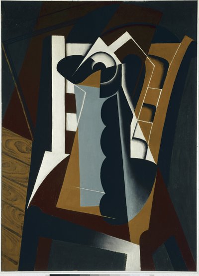Stilleben på en stol - Olie på træ af Juan Gris