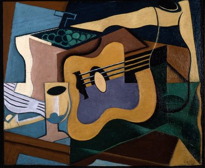Stilleben med guitar, oktober-november 1920 (olie på lærred) af Juan Gris