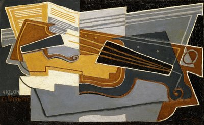 Violin og klarinet, 1921 af Juan Gris