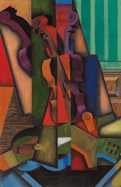 Violin og guitar af Juan Gris