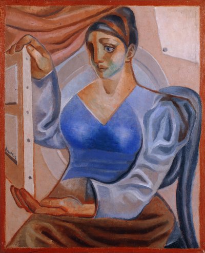 Kvinde med et Maleri; La Femme au Tableau, af Juan Gris