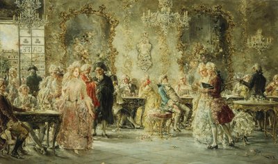 Elegante figurer i en parisisk cafe af Juan Pablo Salinas Tervel