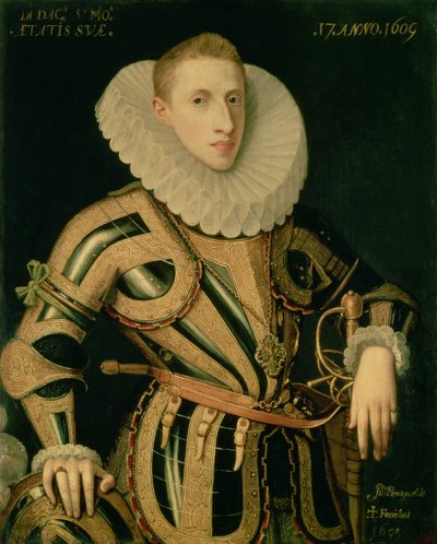 Portræt af Diego de Villamayor af Juan Pantoja de la Cruz