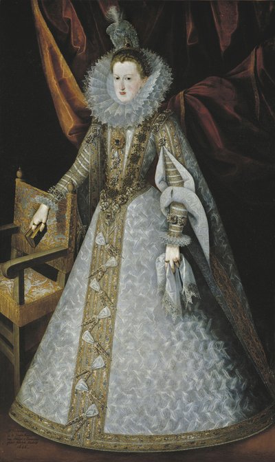 Portræt af Margarita af Østrig 15841611, 1606 af Juan Pantoja de la Cruz