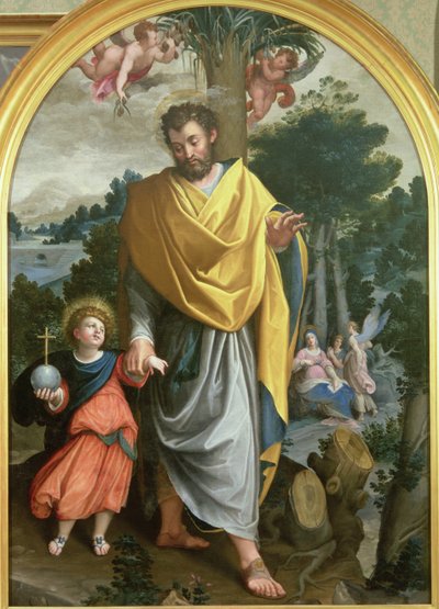 St. Joseph leder spædbarnet Kristus af Juan Sanchez Cotan