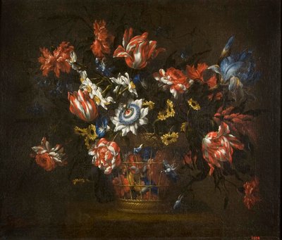 Vase med blomster af Juan de Arellano