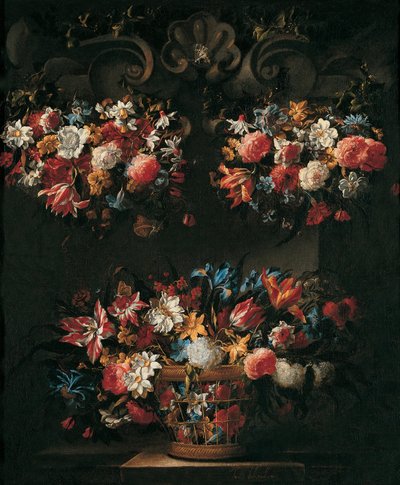 Stilleben med blomster af Juan de Arellano