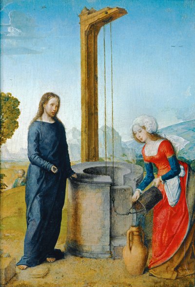 Kristus og den samaritanske kvinde ... af Juan de Flandes