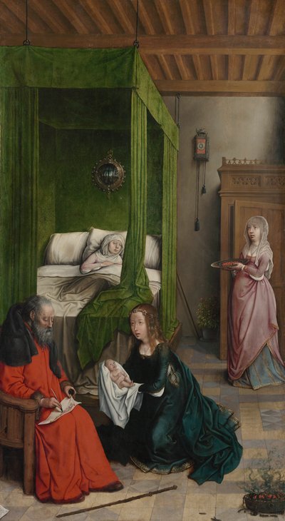 Johannes Døberens fødsel og navngivning af Juan de Flandes