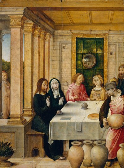 Bryllupsfesten i Kana, ca. 1500-4 af Juan de Flandes
