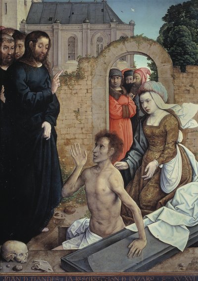 Lazarus opstandelse af Juan de Flandes