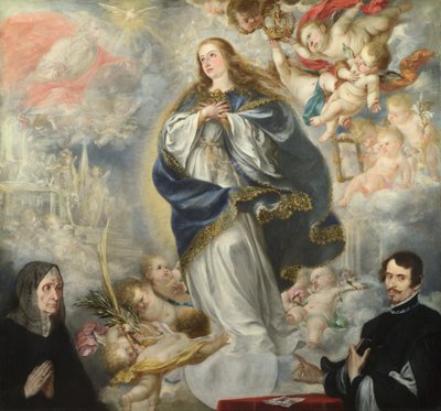 Den ubesmittede undfangelse med to donorer, ca 1661 af Juan de Valdes Leal