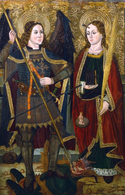 St Michael and Engracia, c1489-c1513dani af Juan de la Abadia the Younger