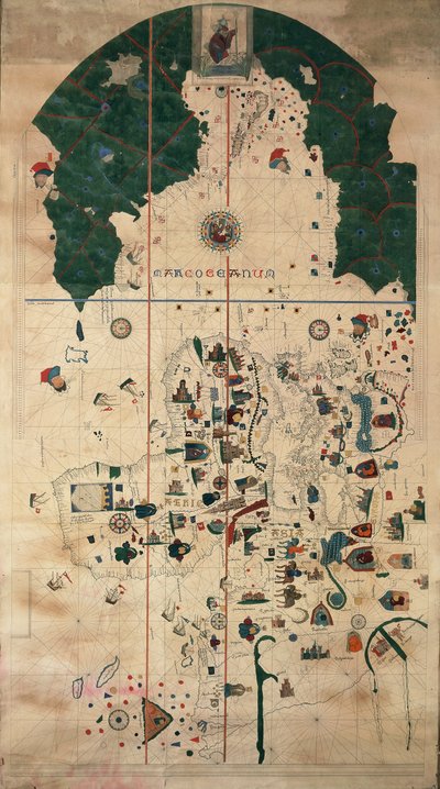 Portolan-nautiske planisfærekort af Juan de la Cosa, omkring 1500 af Juan de la Cosa
