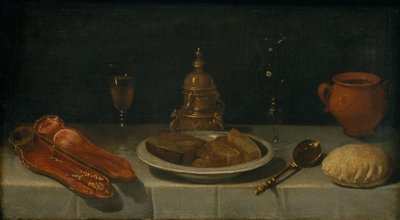 Stilleben og dækket bord af Juan van der Hamen