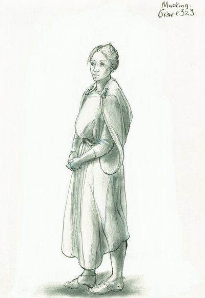 angelsaksisk kvinde, c5.-10. århundrede, c1990-2010 af Judith Dobie