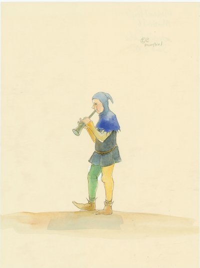 Middelalderlig minstrel, 2004. af Judith Dobie