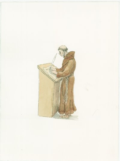 Klosterkrønikeskriver, c1066 2015. af Judith Dobie