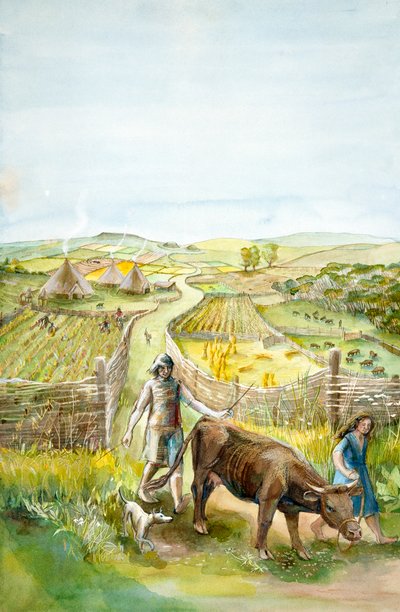 Landskab på landet, 2000 f.Kr., c1990-2010 af Judith Dobie
