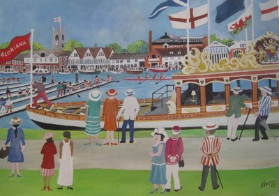 Henley - The Glorianna, 2012 (Gouache på papir) af Judy Joel