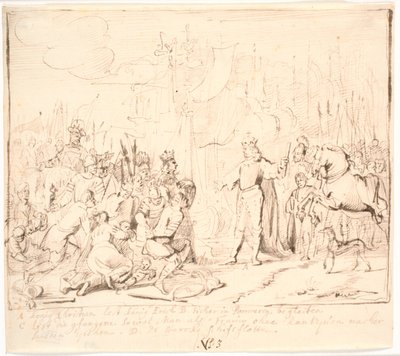 Christian I beordrer den svenske kong Erik til at marchere til Pommern i 1449 af Jürgen Ovens