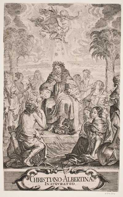 Hertug Christian Albrecht hyldes af Apollo og de ni muser af Jürgen Ovens