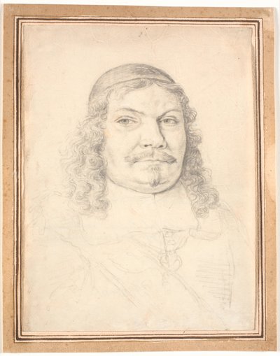 Portræt af den holstenske-gottorpske kansler Johan Adolph Kielman von Kielmanseck (1612-1676). Brystbillede enface til højre af Jürgen Ovens