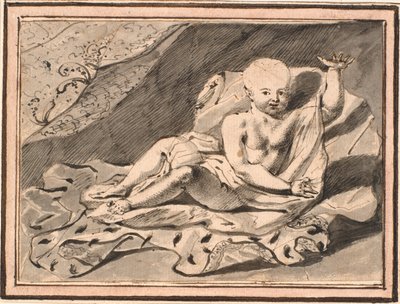 Putti, liggende på hermelinskåbe af Jürgen Ovens