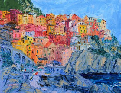 Den farverige by Cinque Terre af Jukyong Park