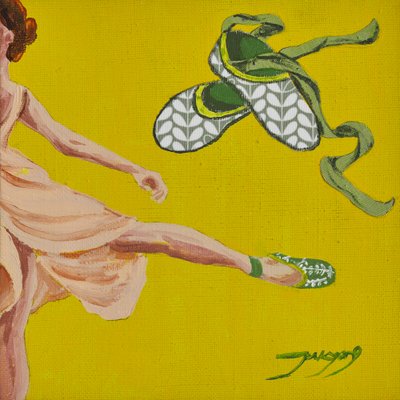 Dansende ballerina, gul af Jukyong Park