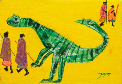 Rejsen med de primitive dinosaurer af Jukyong Park