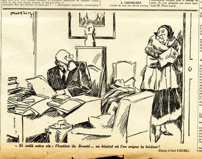 Candid, satirisk i N & B af Jules Abel Faivre