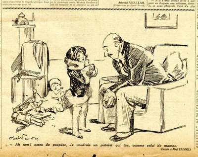 Oprigtig, satirisk i sort/hvid af Jules Abel Faivre
