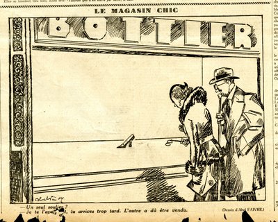 Oprigtig, satirisk i sort/hvid af Jules Abel Faivre