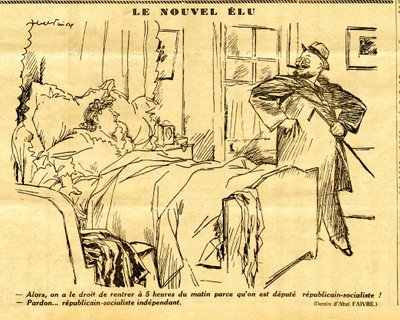 Oprigtig, satirisk i sort/hvid af Jules Abel Faivre