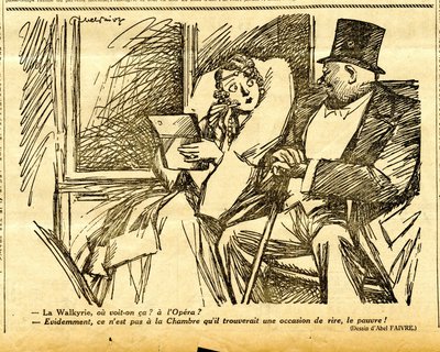 Oprigtig, satirisk i sort/hvid af Jules Abel Faivre