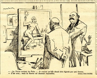 Oprigtig, satirisk i sort/hvid af Jules Abel Faivre