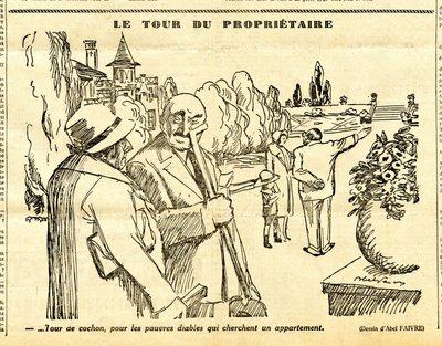 Oprigtig, satirisk i sort/hvid af Jules Abel Faivre