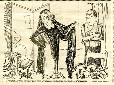 Oprigtig, satirisk i sort/hvid af Jules Abel Faivre