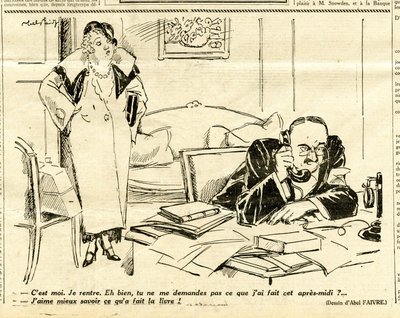 Oprigtig, satirisk i sort/hvid af Jules Abel Faivre